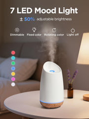 InnoGear diffuser with ambient light on, creating mood and fragrance