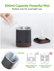 InnoGear 300ml diffuser on nightstand for tranquil aroma.
