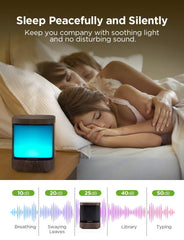 InnoGear diffuser 300ml side panel highlights color changing LEDs.