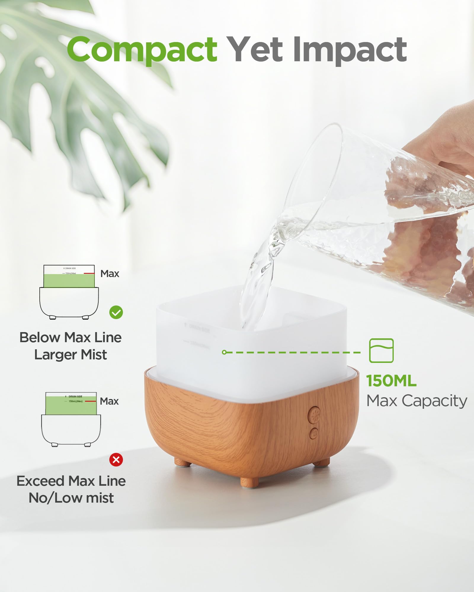 InnoGear diffuser creates bedroom or office ambience for relaxation.