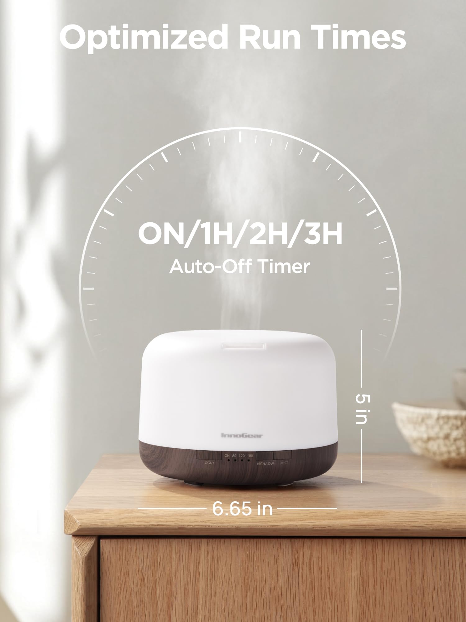 InnoGear diffuser brown finish complements modern decor
