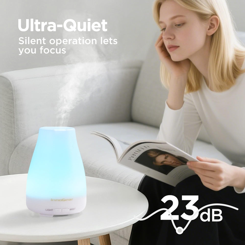 Continuous mist mode provides steady fragrance in a living room