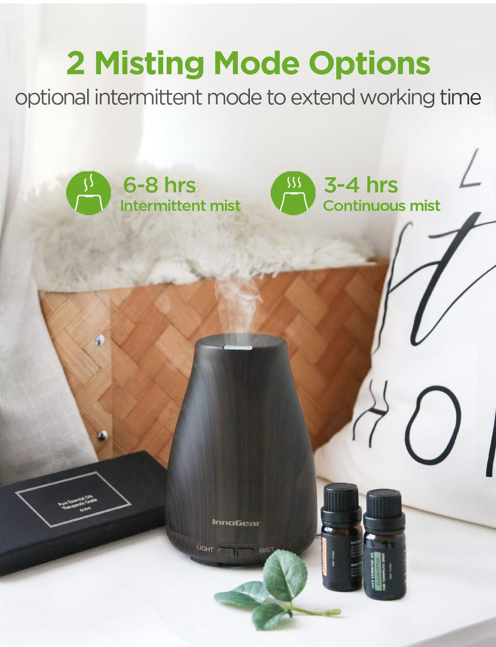 InnoGear diffuser six oils ready for versatile aromatherapy in any space