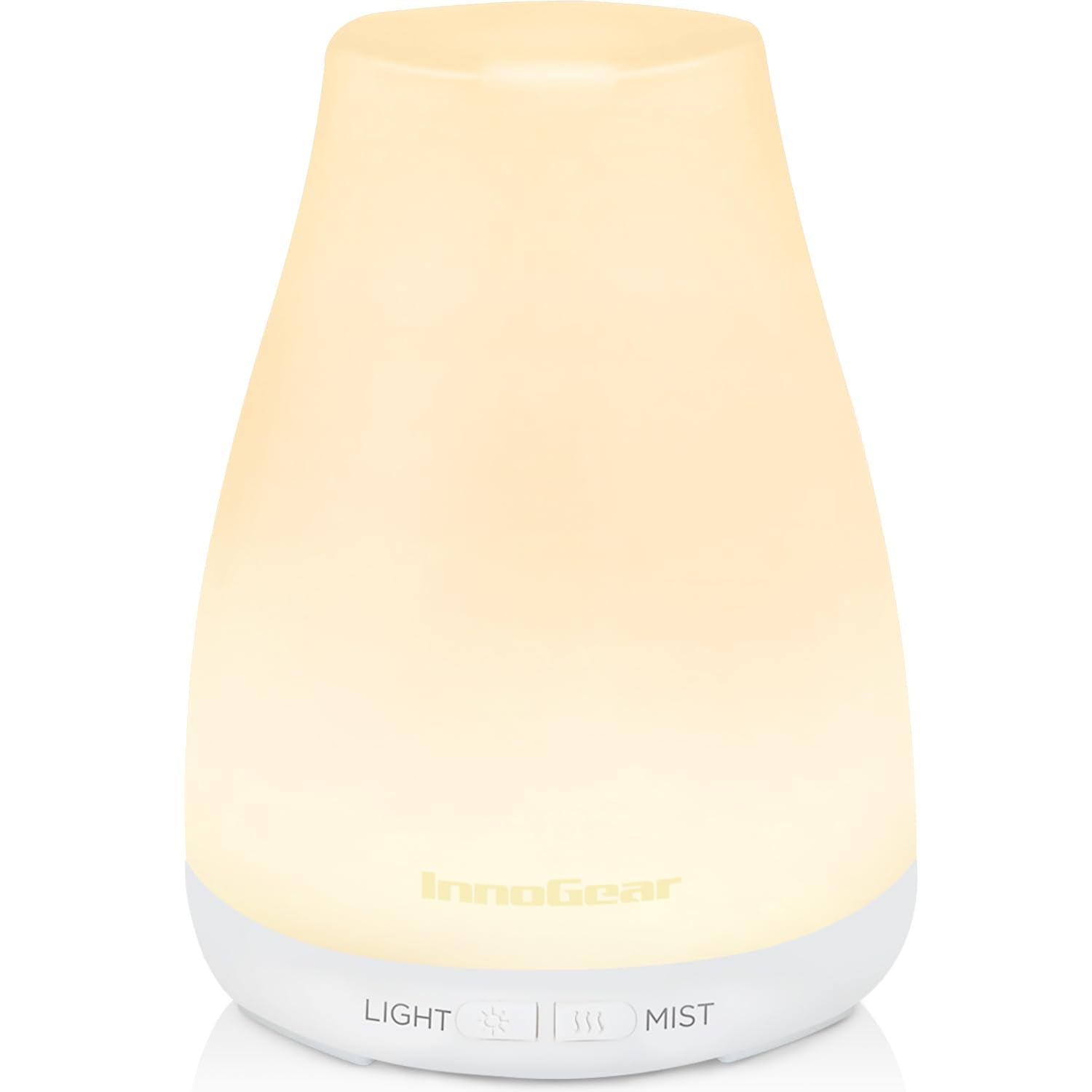 InnoGear essential oil diffuser with 7-color LED ambient light in Basic White for calming ambience
