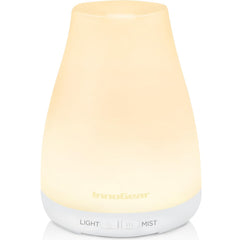 InnoGear essential oil diffuser with 7-color LED ambient light in Basic White for calming ambience