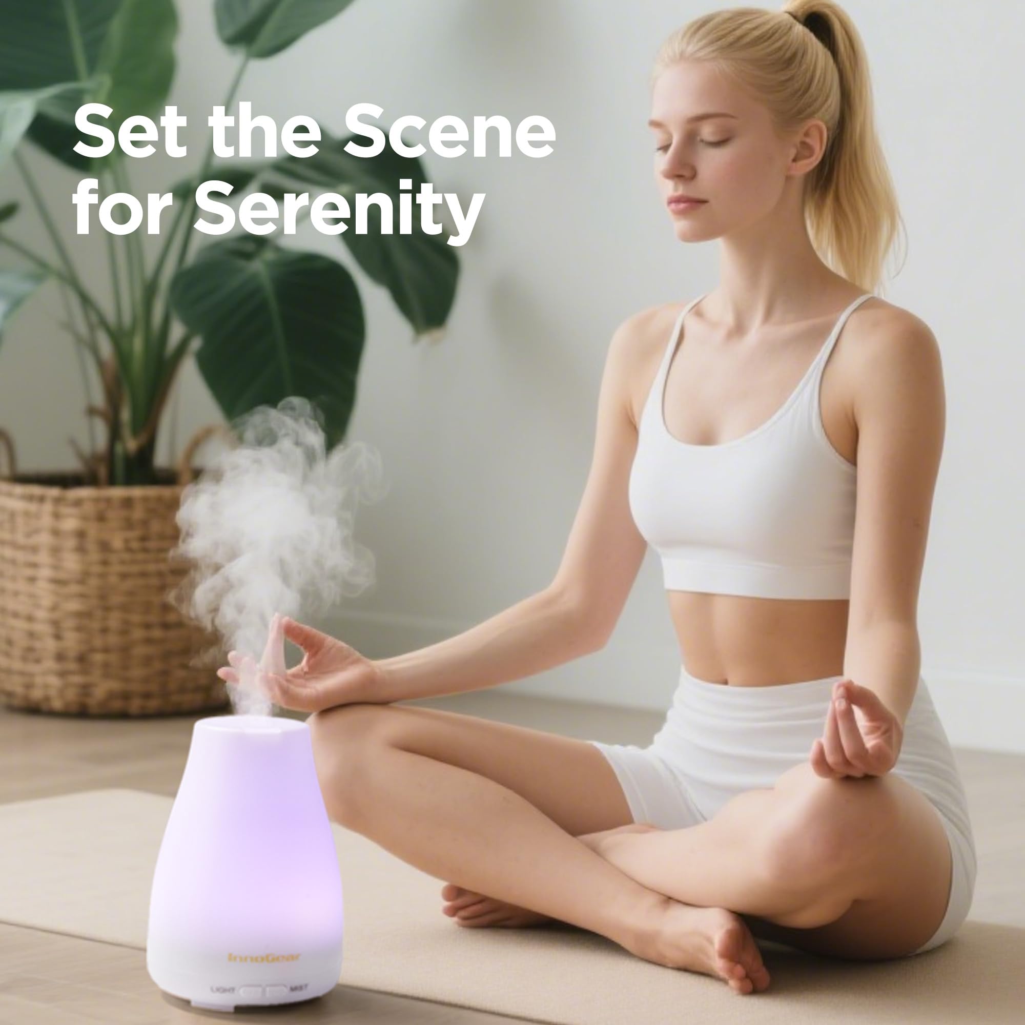InnoGear diffuser shows 7-color LED lighting to set mood