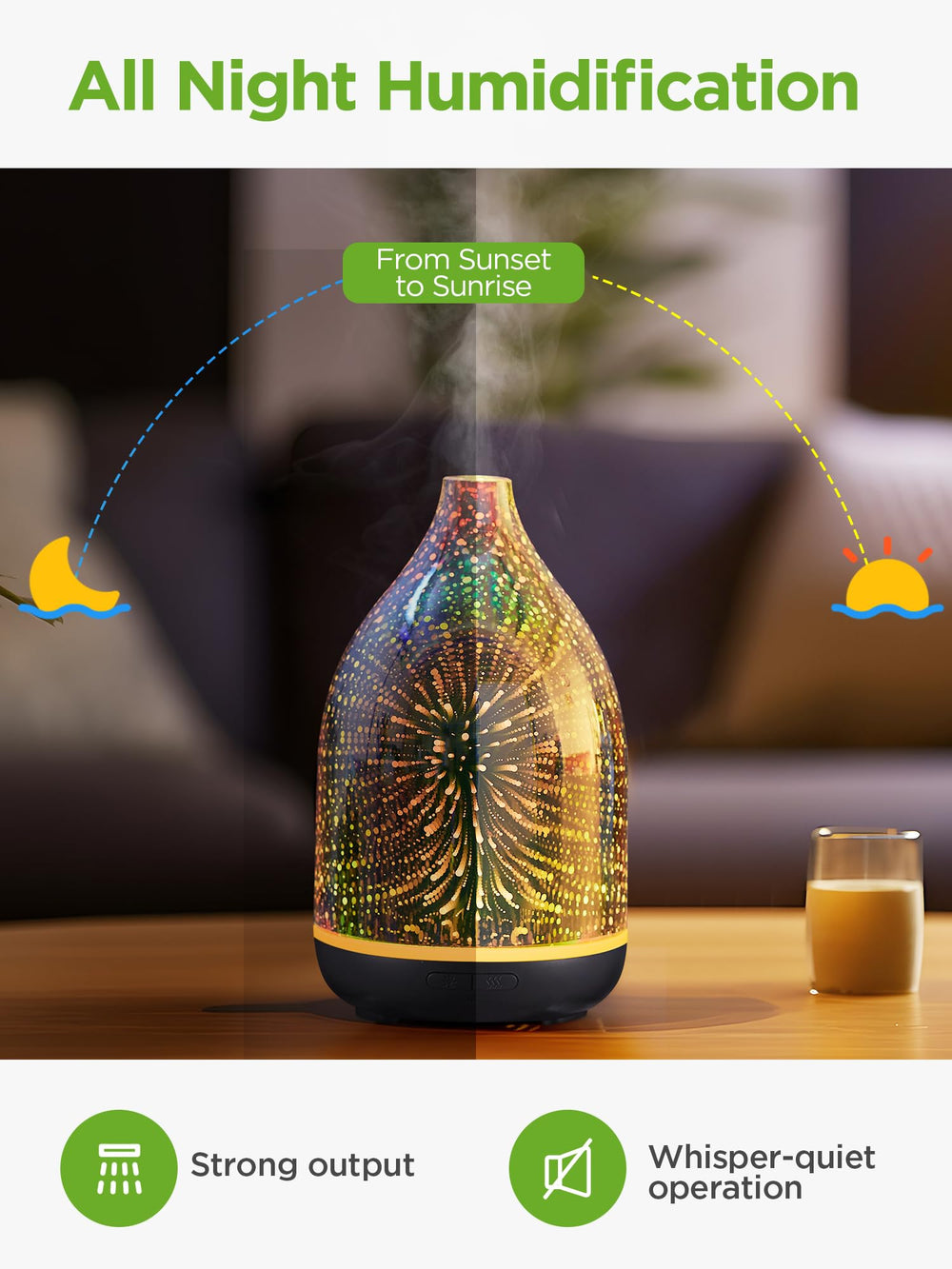 InnoGear essential oil diffuser features auto-off for safe, worry-free operation.