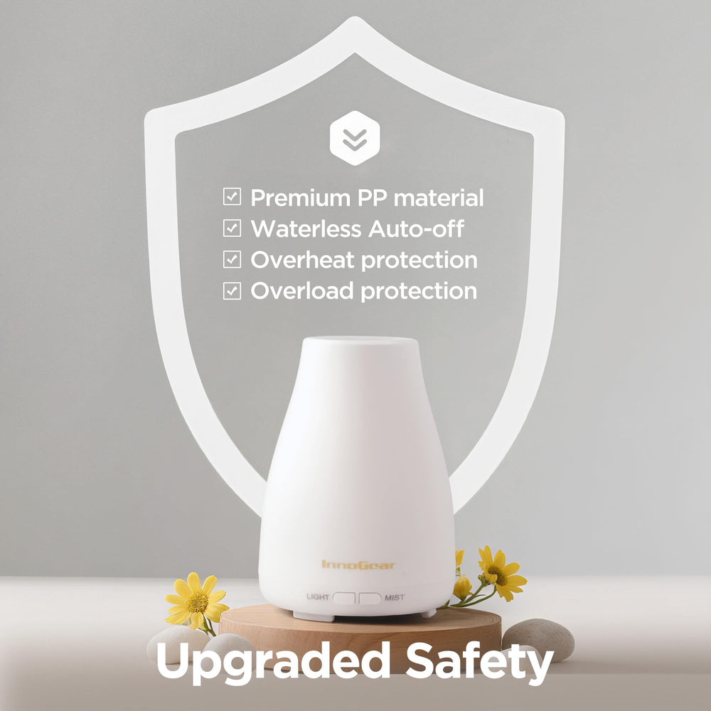 InnoGear ultrasonic diffuser with quiet operation for bedrooms