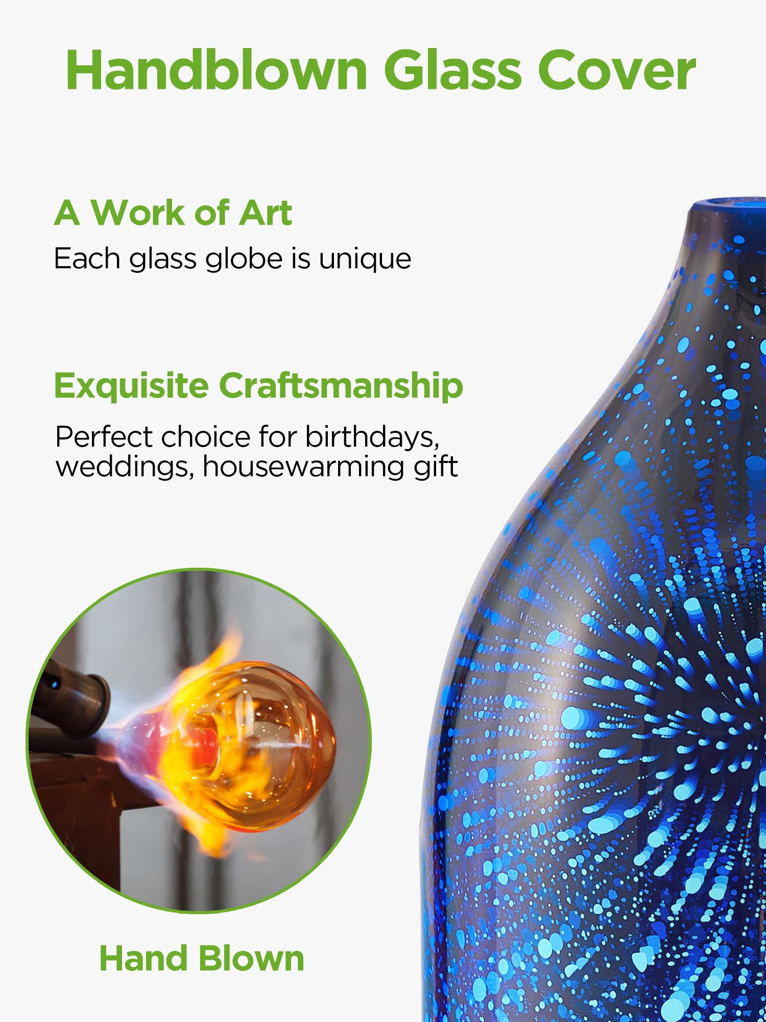 InnoGear essential oil diffuser operates quietly using ultrasonic technology.