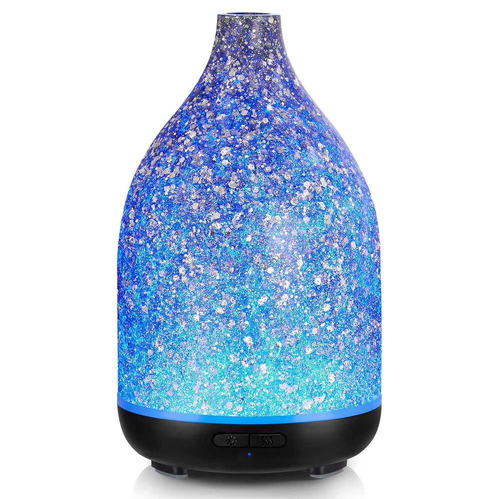 InnoGear 150ml oil diffuser with silver cover enhances ambient aesthetics.