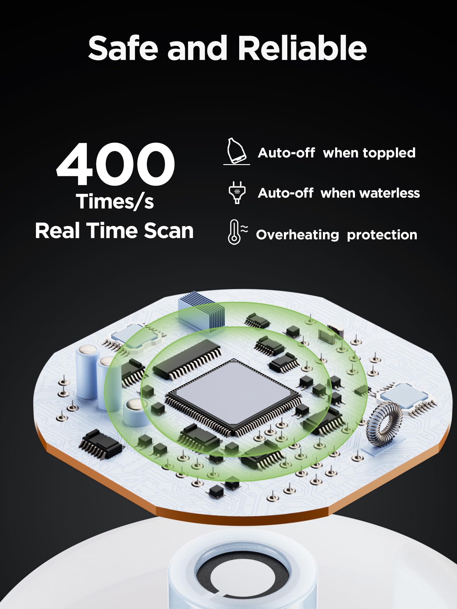 InnoGear diffuser operates at whisper-quiet levels to avoid disturbance.