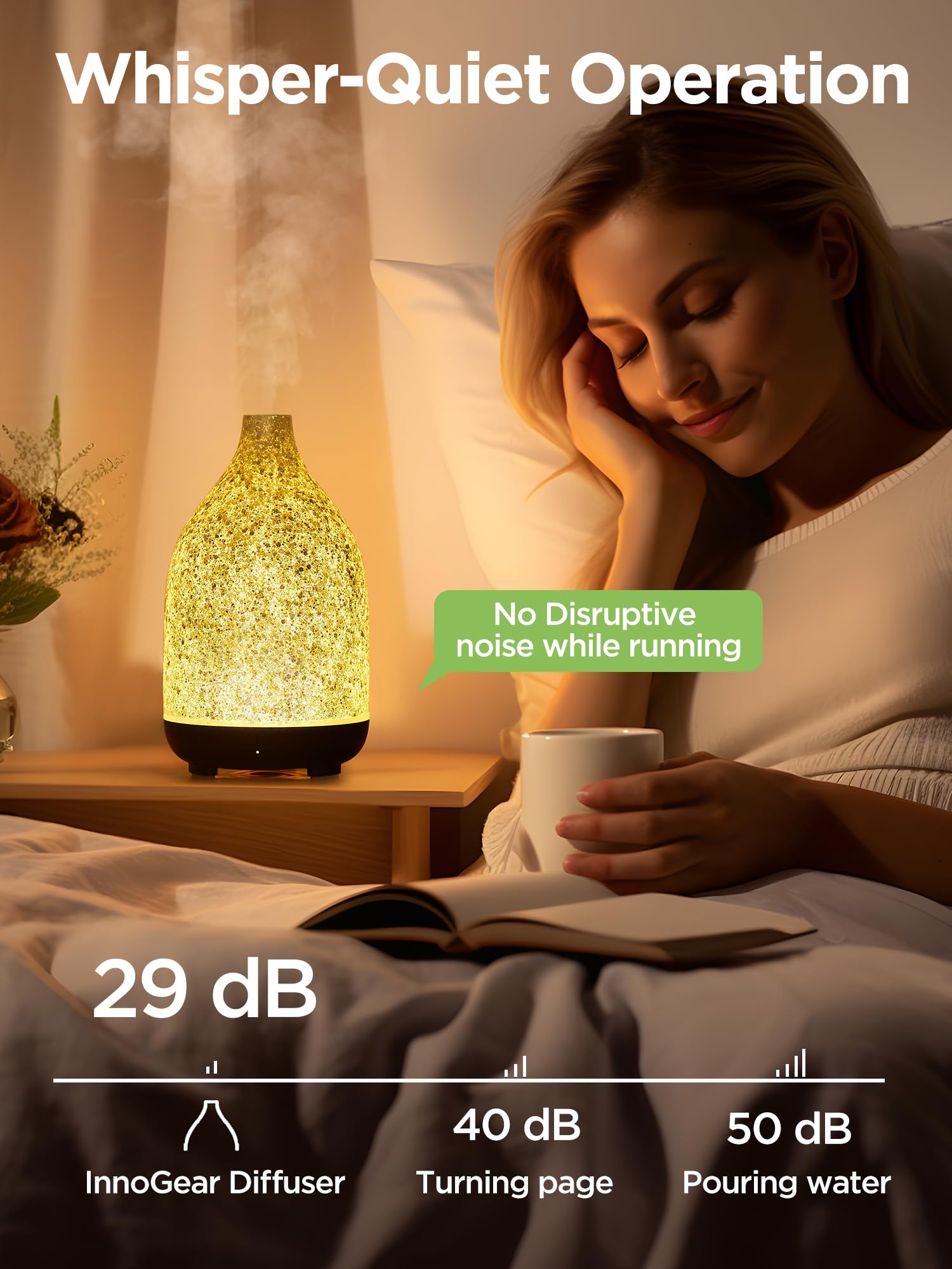 InnoGear diffuser auto-off feature ensures safe use when water runs low.