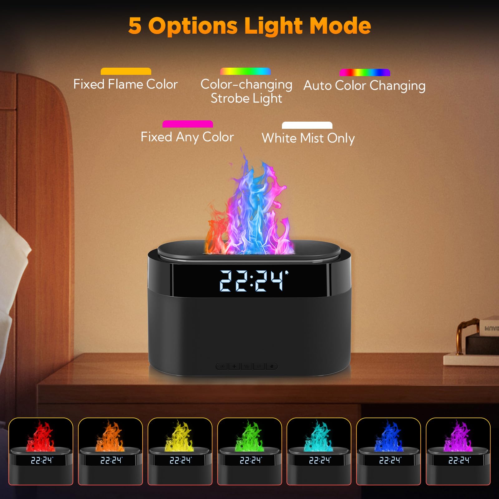Innonew Flame Diffuser remote control enables easy operation from across the room.