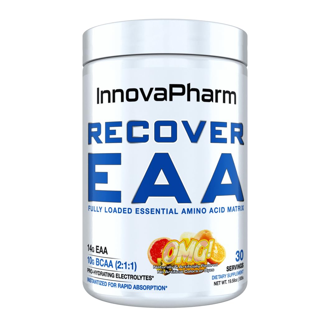 InnovaPharm Recover EAA Pink Lemonade bottle for hydration and post-workout recovery