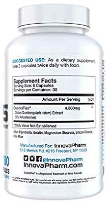 InnovaPharm Superior Cissus label closeup emphasizing recovery potential