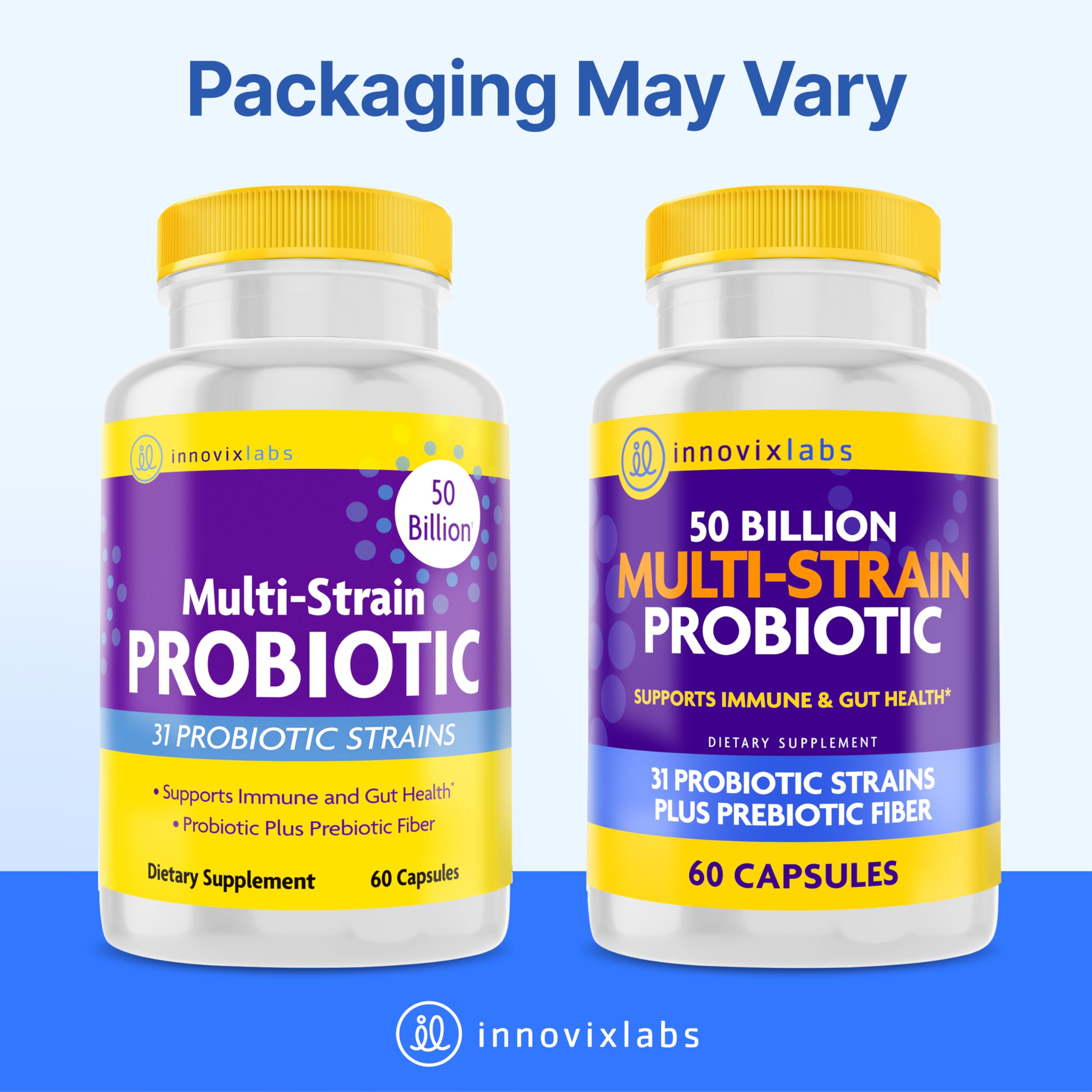 InnovixLabs Multi-Strain Probiotics easy-to-swallow capsules simplify daily probiotic routine