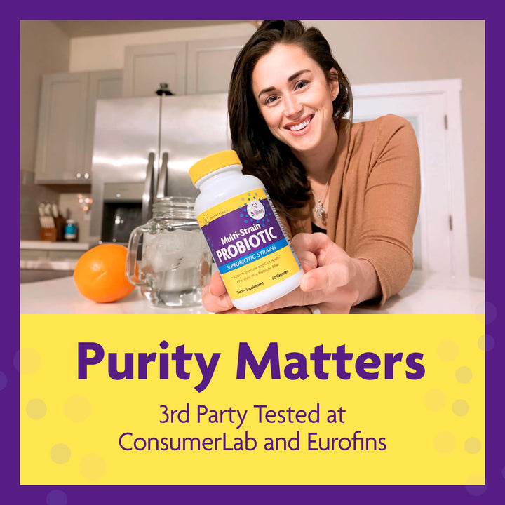 InnovixLabs Multi-Strain Probiotics third-party testing seal confirms purity and potency