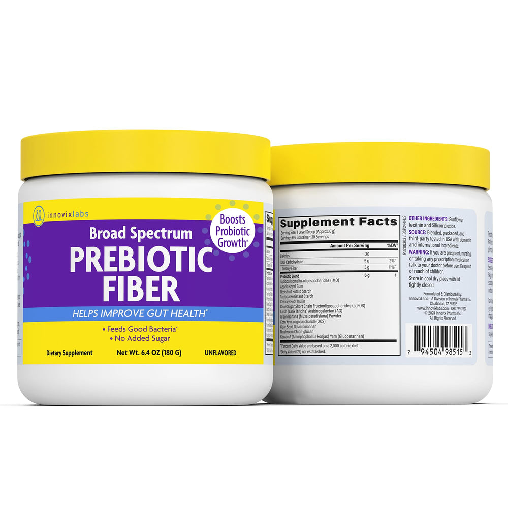 InnovixLabs prebiotic fiber powder mixed into a smoothie