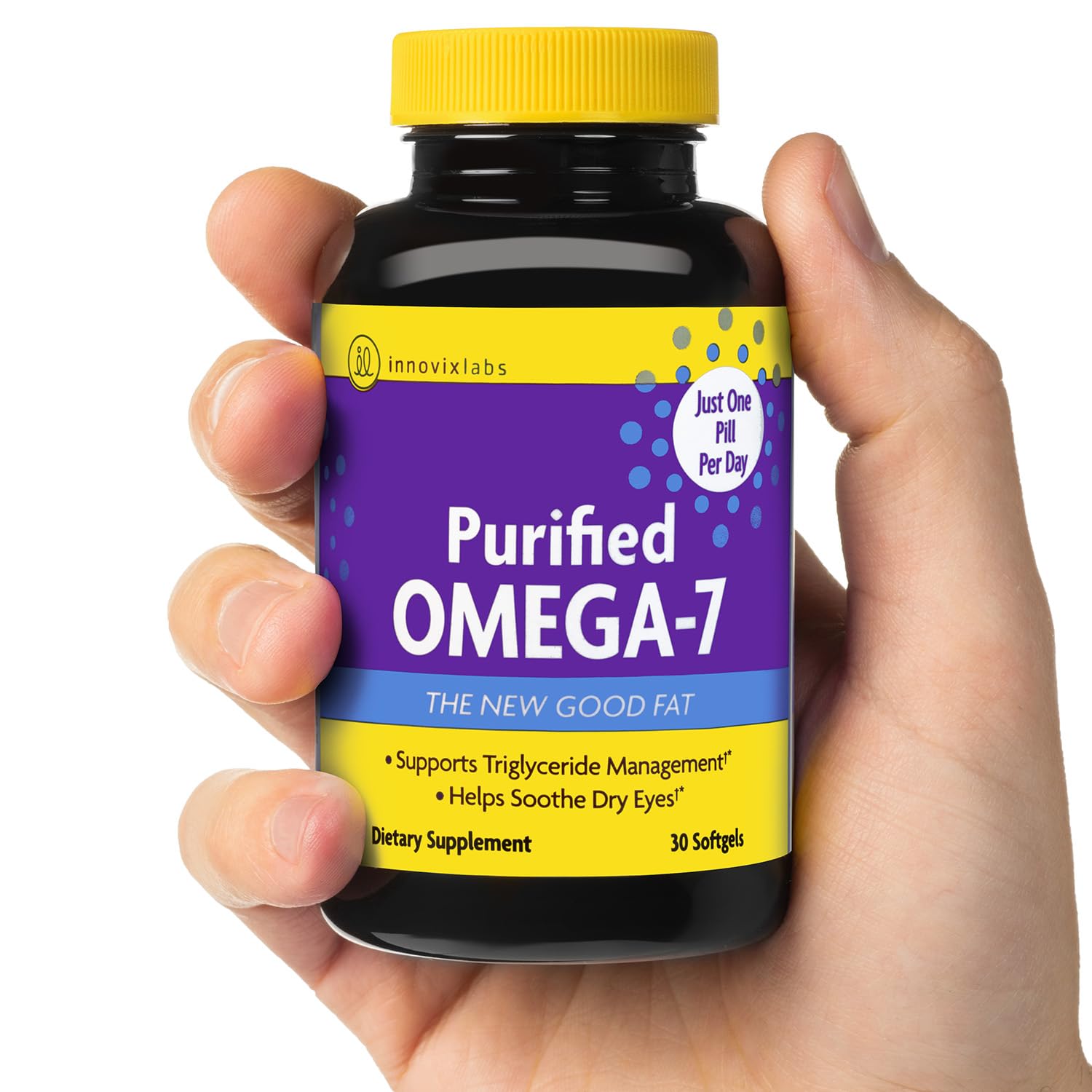 Person taking InnovixLabs Omega 7 as part of daily routine.