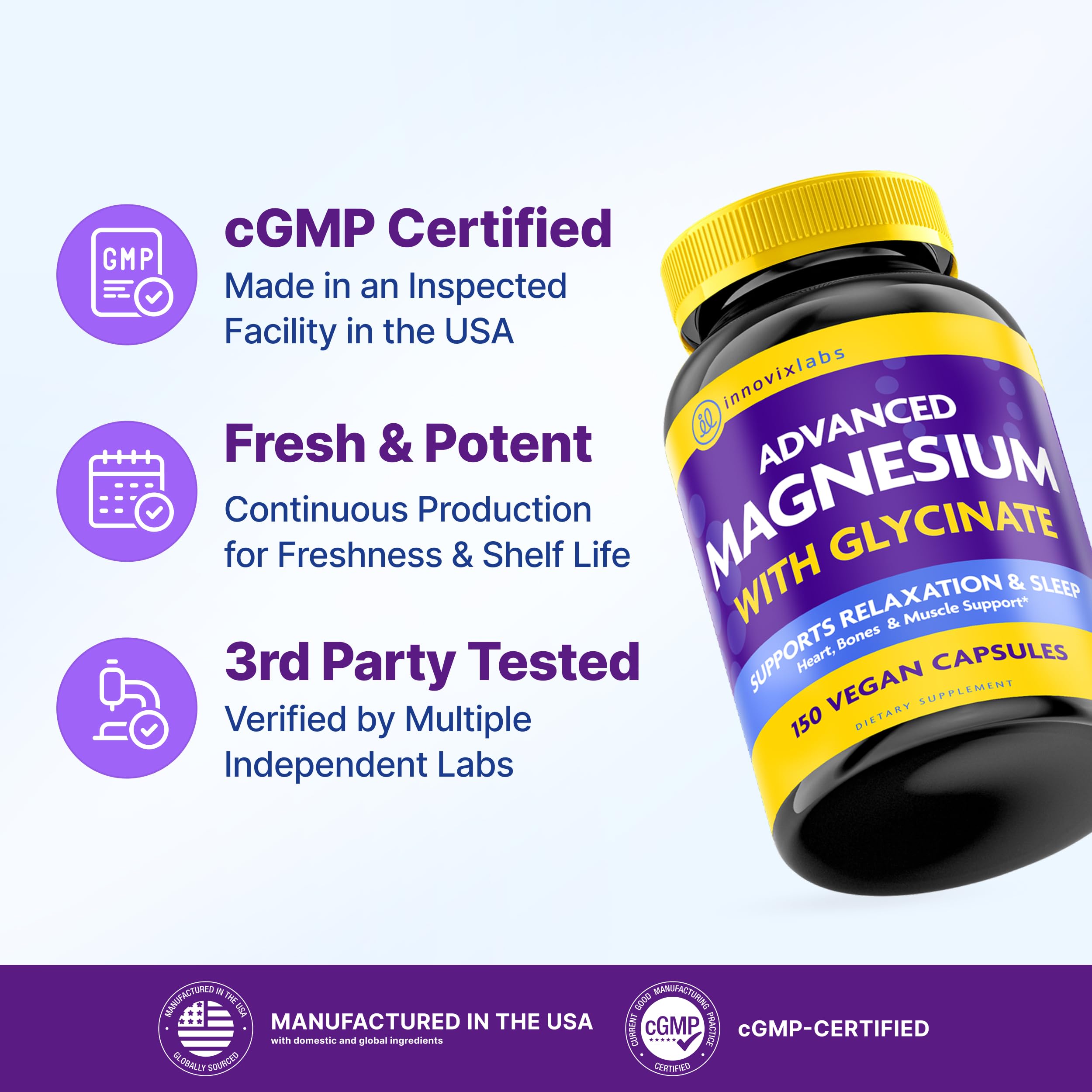Vegan capsules packaging from InnovixLabs emphasizes allergen-friendly supplement