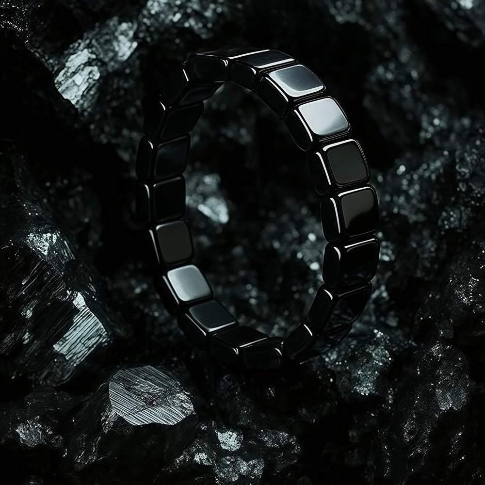 INROAN hematite bracelet elastic fit for comfortable everyday wear