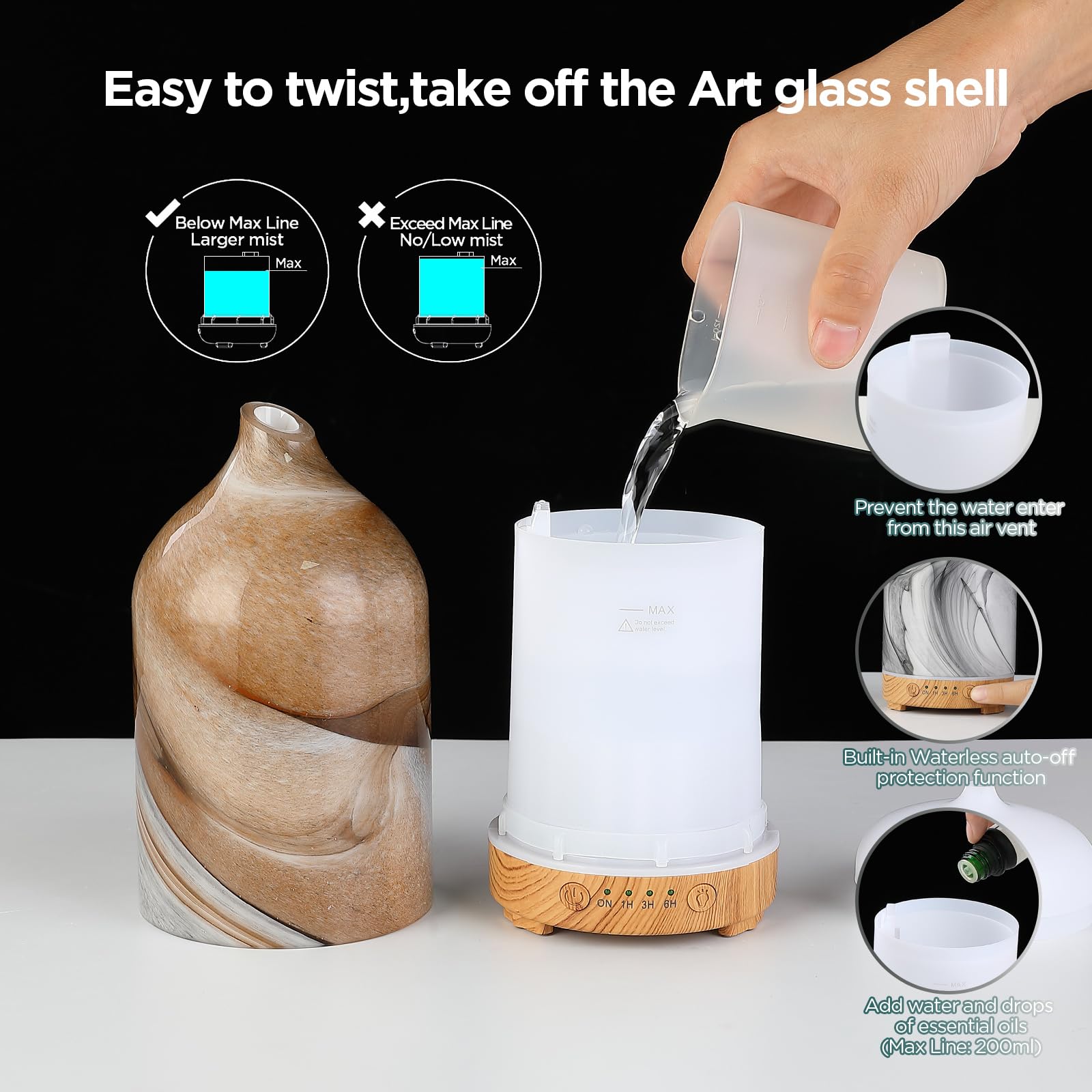 Inrorans decorative air diffuser blends with home decor and scent.