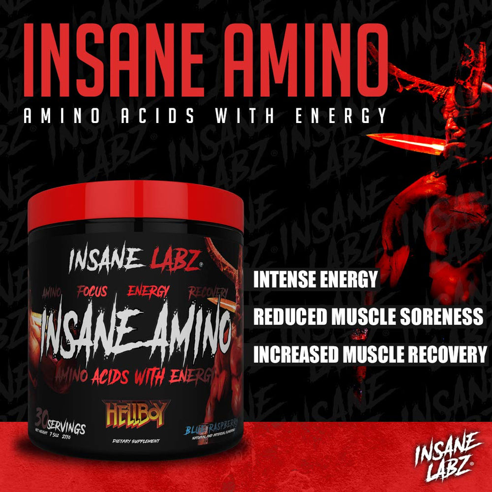 Insane Labz athlete in gym using Hellboy bundle for performance.