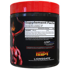 Insane Labz Hellboy Edition label closeup highlights bold formula for focus and energy