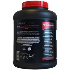 Shaker pouring Insane Labz Insane Whey into a glass after training.