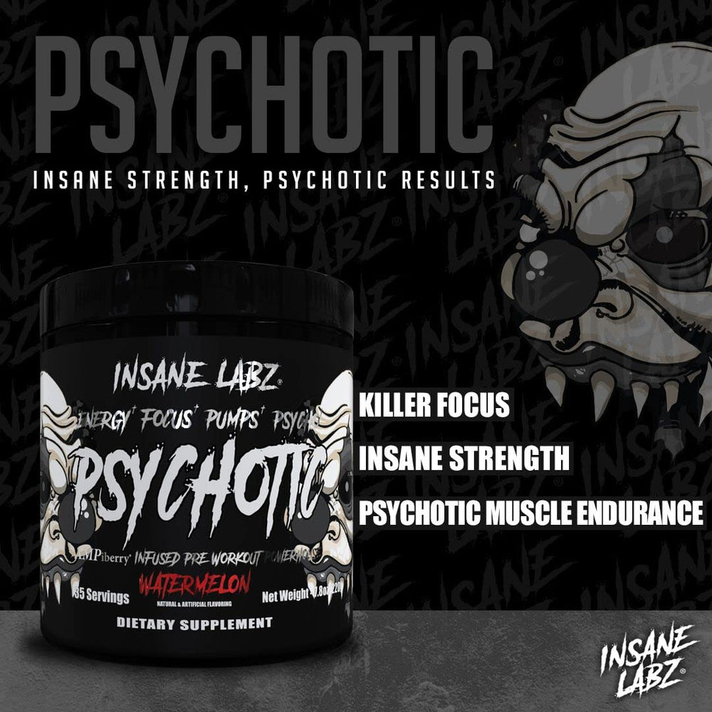 Front packaging of Psychotic Black Edition with sleek design