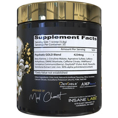 Psychotic Gold fruit punch gummies deliver flavorful pre-workout support.
