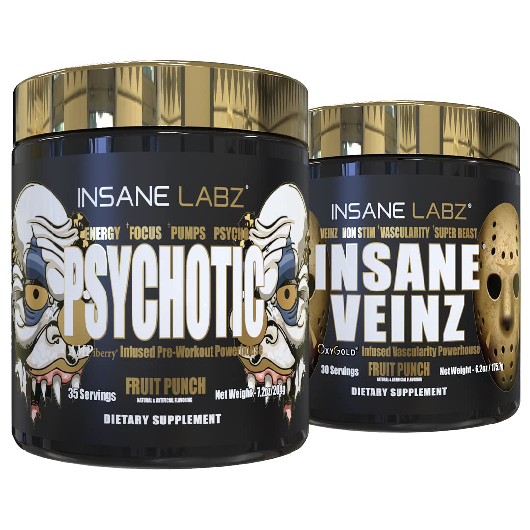 Insane Labz Psychotic Gold package ready for intense pre-workout energy.