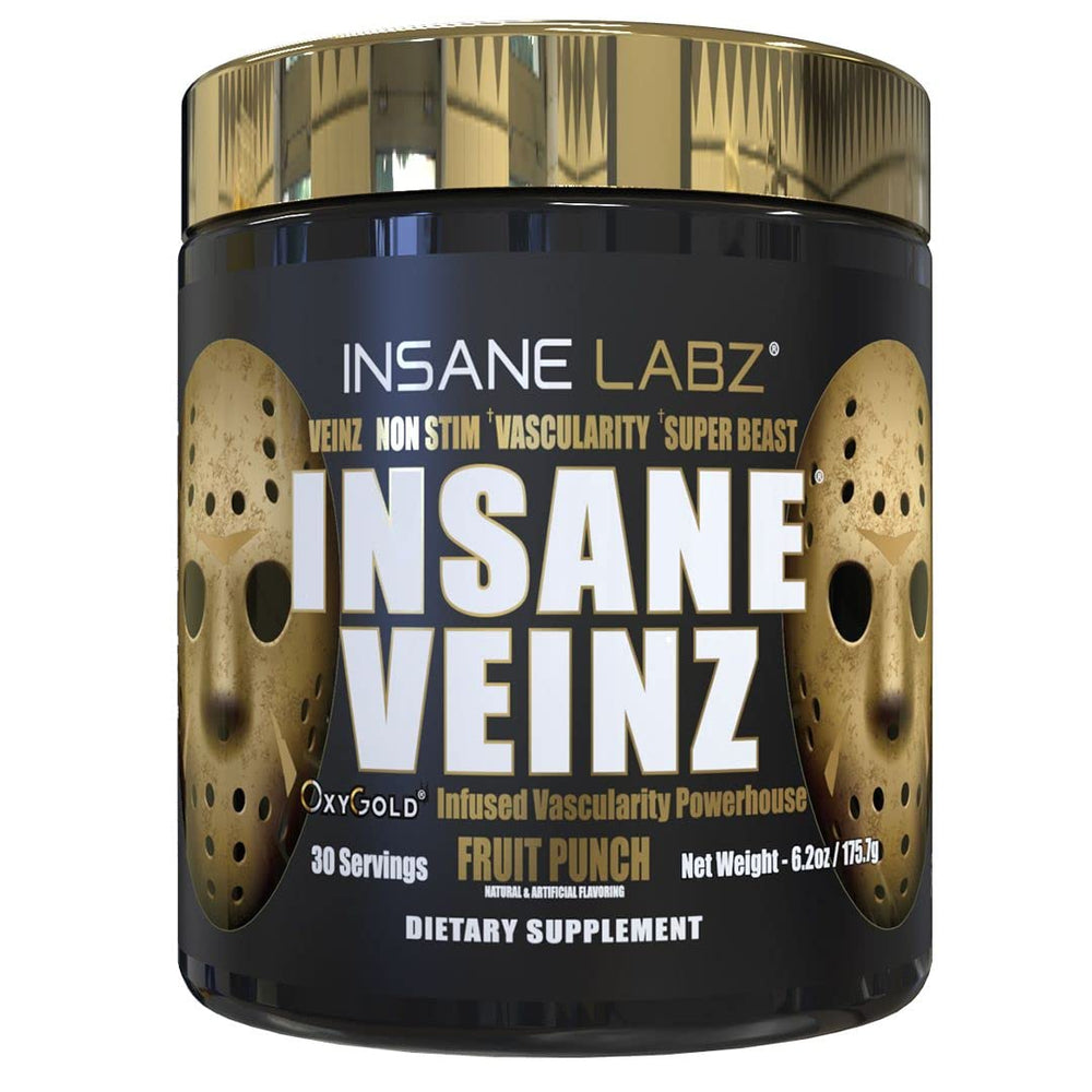 Psychotic Gold pumps visual highlighting enhanced vascular pumps during workouts.