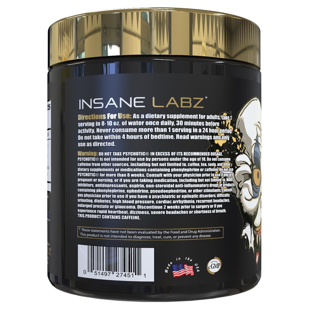Scoop of Psychotic Gold showing precise serving for powerful pumps.