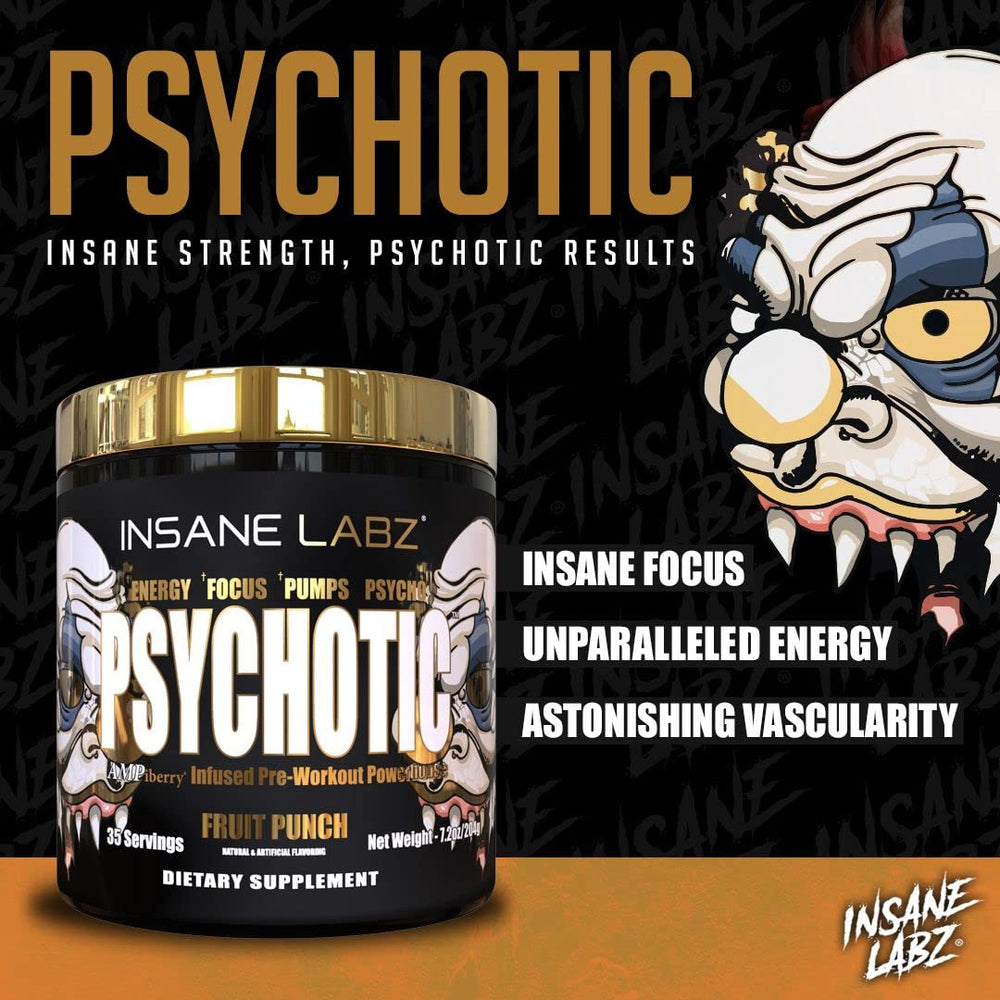 Shaker with mixed Psychotic Gold ready for intense training.