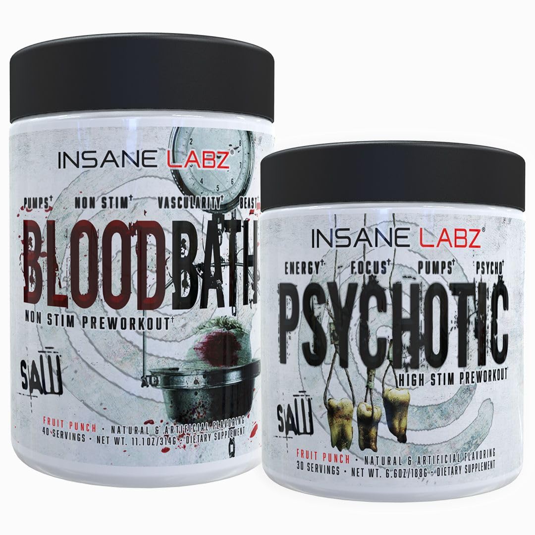 Insane Labz Psychotic Saw bottle ready for an energy-boosted workout