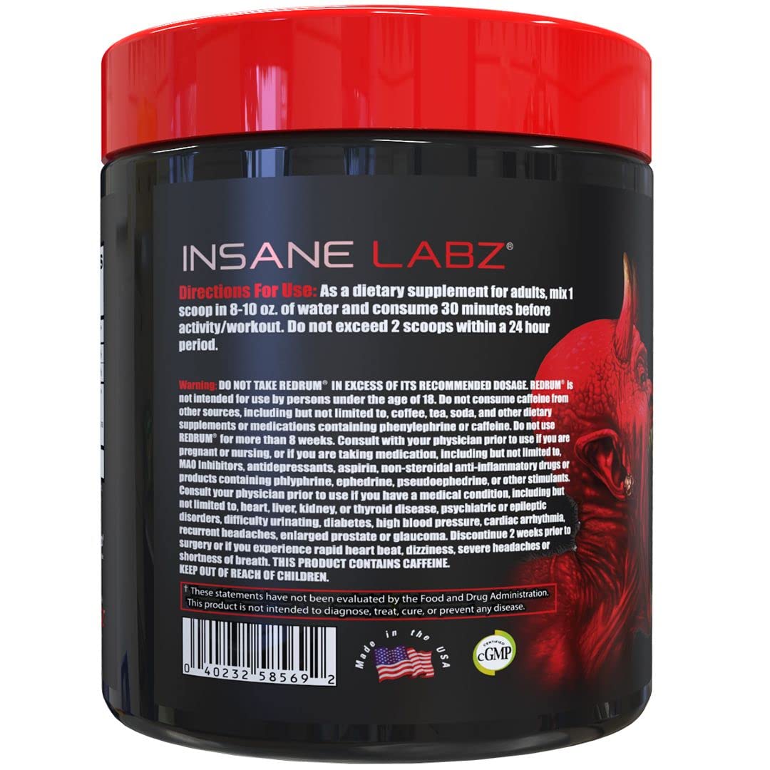 Insane Labz Redrum scoop for quick dosing before training