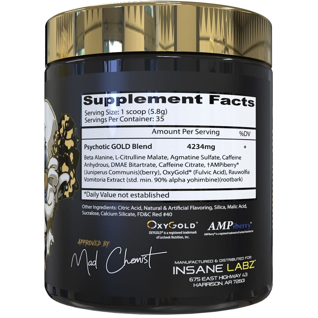 Insane Labz Veinz Gold package on shelf for vascular pumps.