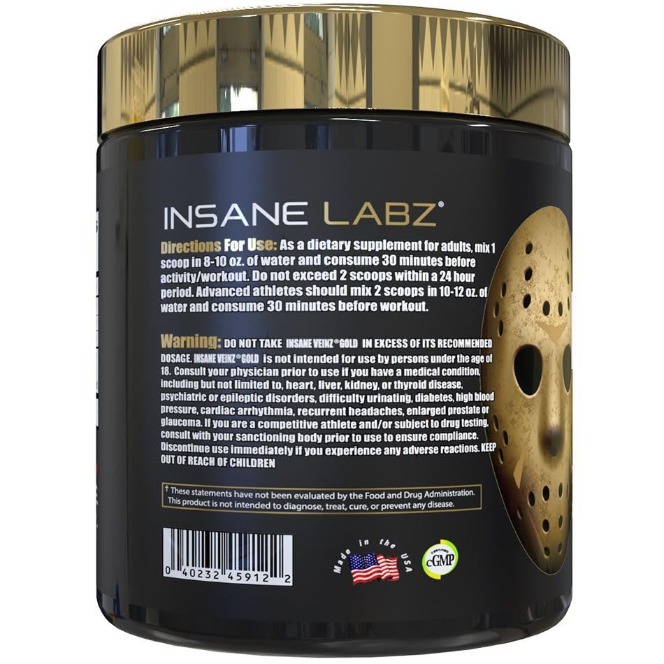 Insane Labz Veinz Gold pump-action shot captures vascular intensity.