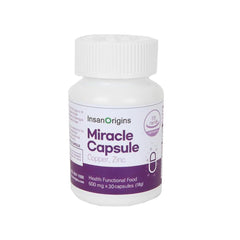 INSANORIGINS Miracle Capsule bottle showing starter-pack packaging for daily wellness.