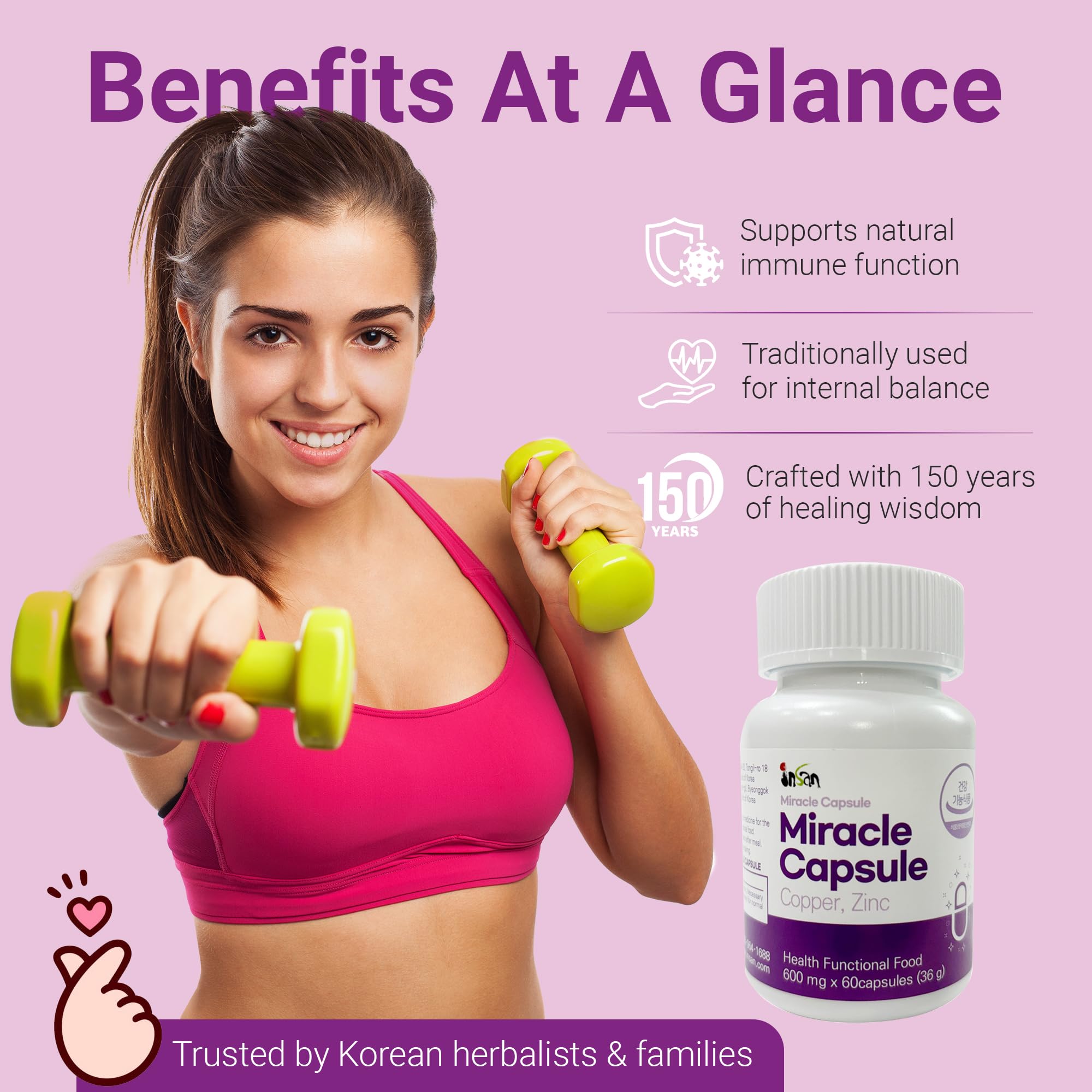 INSANORIGINS Miracle Capsule capsules on spoon—convenient daily dose.