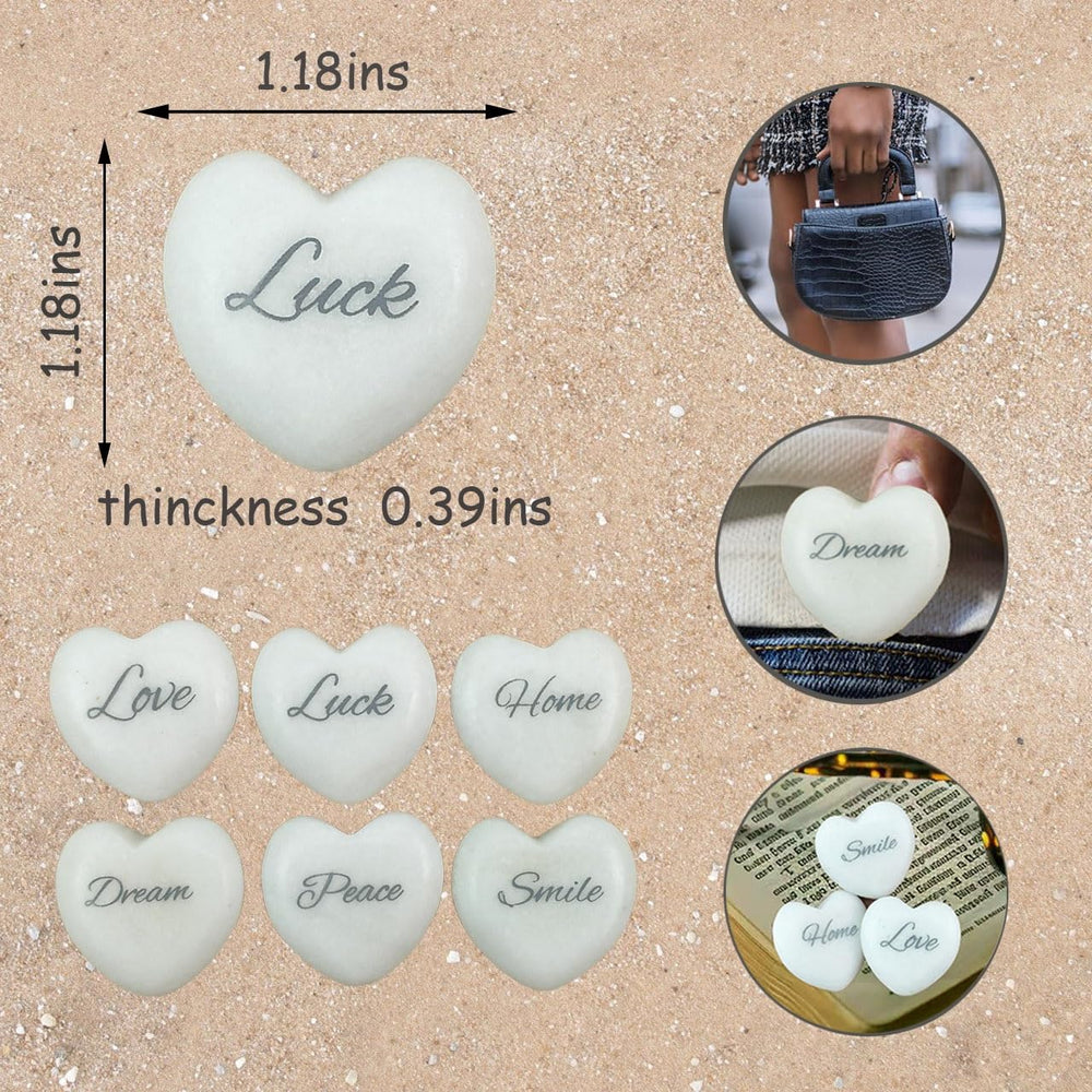 inspirational heart stones add decorative charm to home or office
