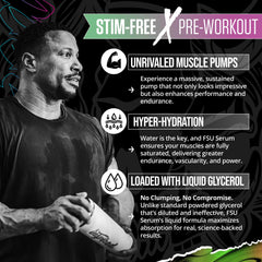 Inspired Nutraceuticals FSU Serum label closeup emphasizes high glycerol dose for muscle hydration.