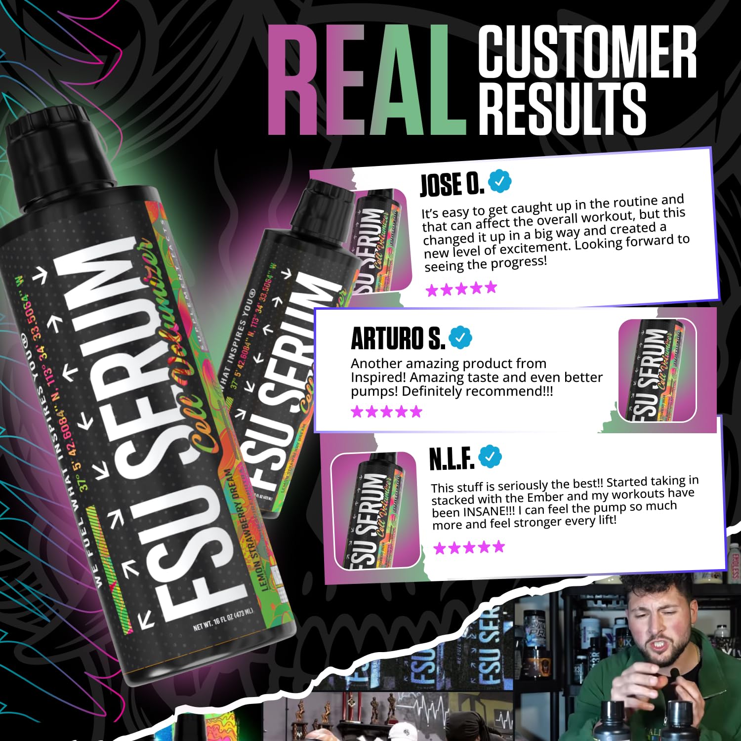 Inspired Nutraceuticals FSU Serum night training concept for caffeine-free evening sessions.