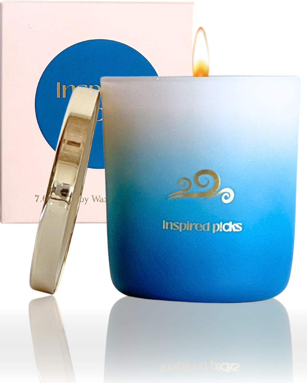 Inspired Picks Sea Breeze bath candle pour shows calming fragrance for relaxing evenings.