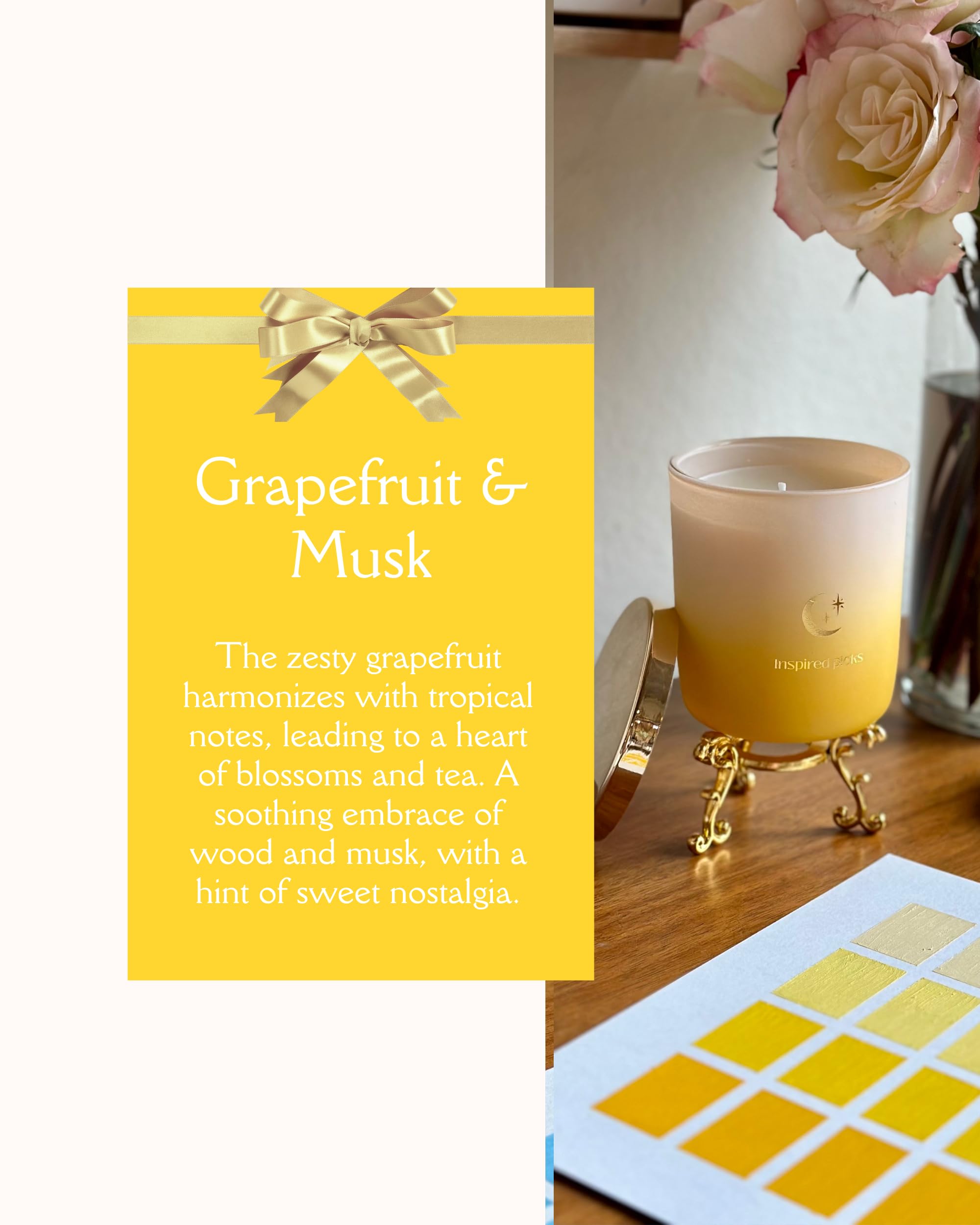Inspired Picks spring scent with grapefruit and musk for mood uplift