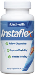Instaflex capsules close-up highlighting easy-to-swallow capsules for ongoing joint relief