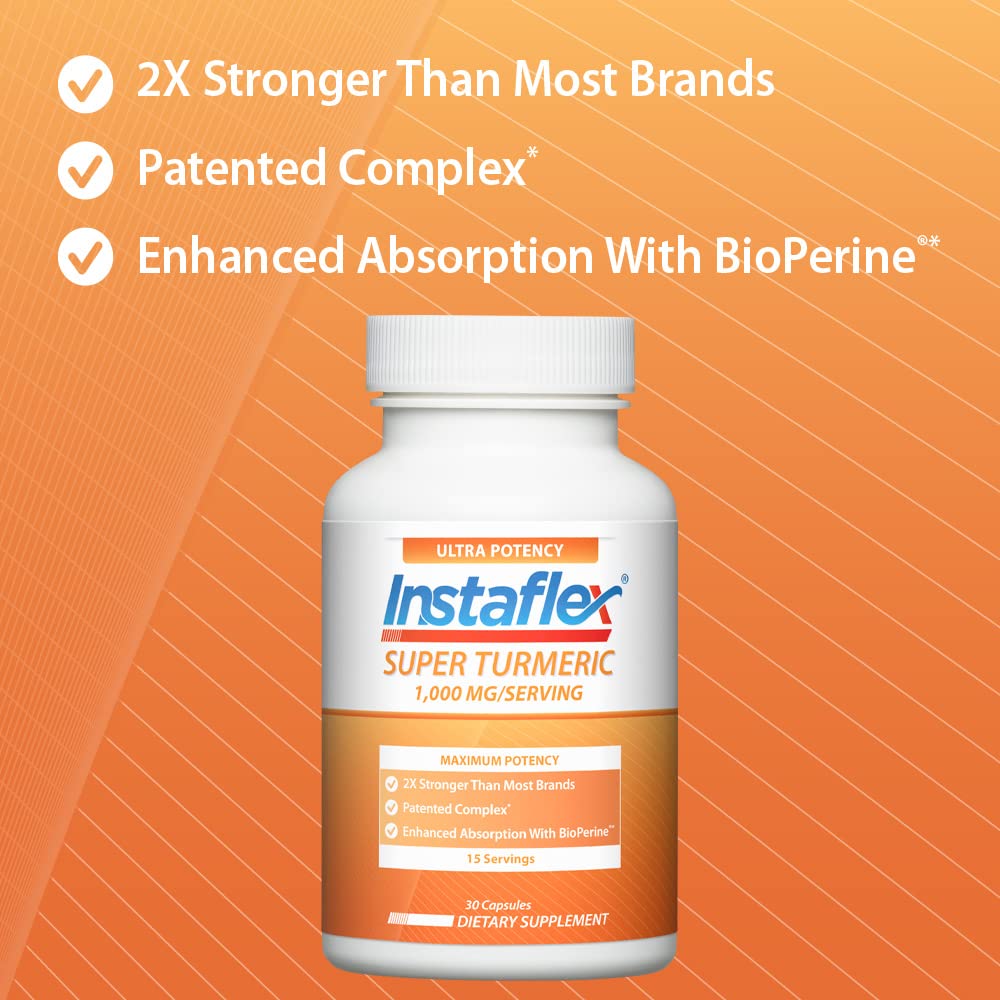 Instaflex Super Turmeric packaging box conveys trusted quality and clear usage guidance.