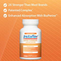 Instaflex Super Turmeric packaging box conveys trusted quality and clear usage guidance.