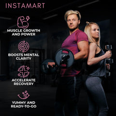 After-workout moment with INSTAMART Creatine Gummies for convenient fueling.